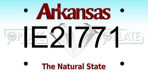 IE2I771 Arkansas License Plate