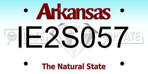 IE2S057 Arkansas License Plate