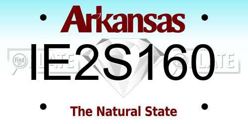 IE2S160 Arkansas License Plate