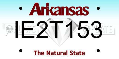 IE2T153 Arkansas License Plate