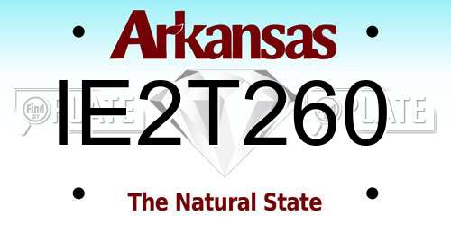 IE2T260 Arkansas License Plate