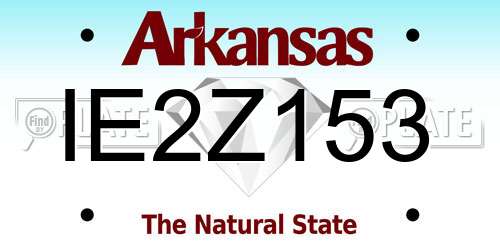 IE2Z153 Arkansas License Plate