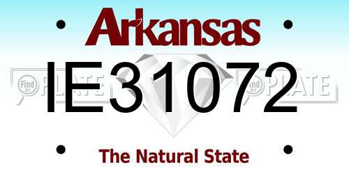 IE31072 Arkansas License Plate