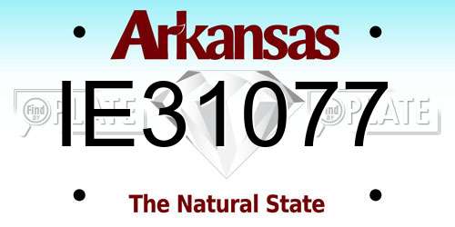 IE31077 Arkansas License Plate