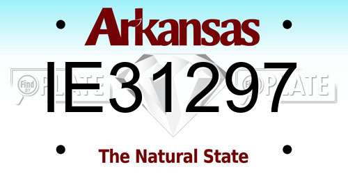 IE31297 Arkansas License Plate