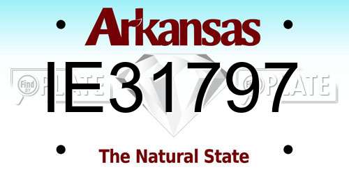 IE31797 Arkansas License Plate