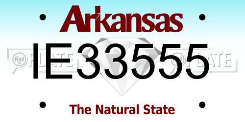 IE33555 Arkansas License Plate