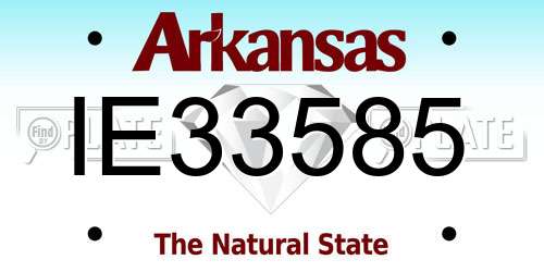 IE33585 Arkansas License Plate