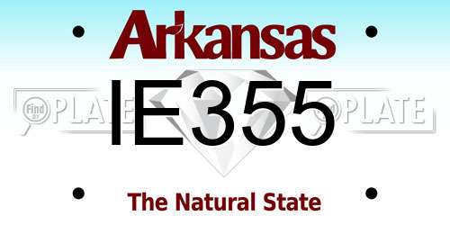 IE355 Arkansas License Plate