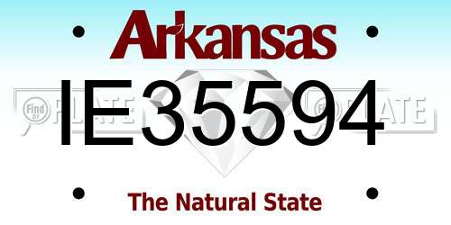 IE35594 Arkansas License Plate