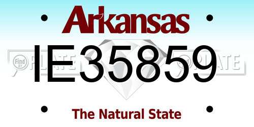 IE35859 Arkansas License Plate