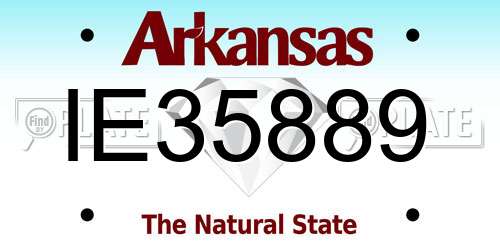 IE35889 Arkansas License Plate