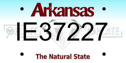 IE37227 Arkansas License Plate
