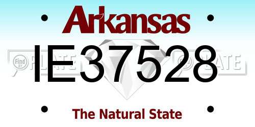 IE37528 Arkansas License Plate