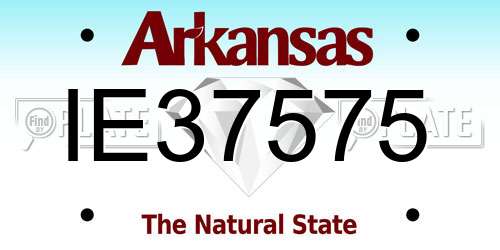 IE37575 Arkansas License Plate