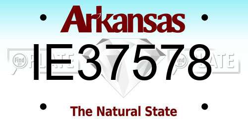 IE37578 Arkansas License Plate