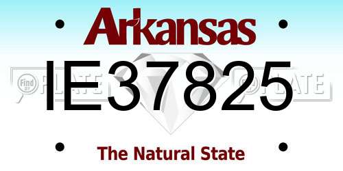IE37825 Arkansas License Plate