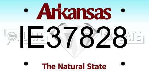 IE37828 Arkansas License Plate