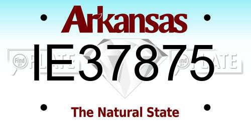IE37875 Arkansas License Plate