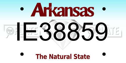 IE38859 Arkansas License Plate