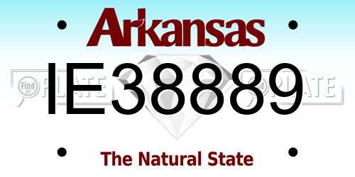 IE38889 Arkansas License Plate