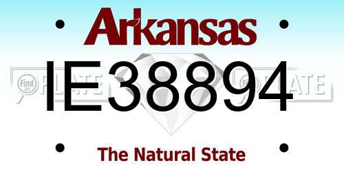 IE38894 Arkansas License Plate