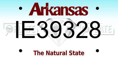 IE39328 Arkansas License Plate