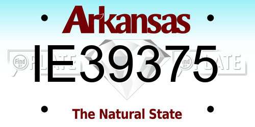 IE39375 Arkansas License Plate