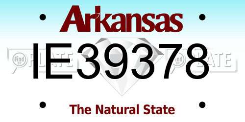 IE39378 Arkansas License Plate
