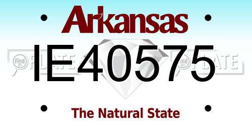 IE40575 Arkansas License Plate