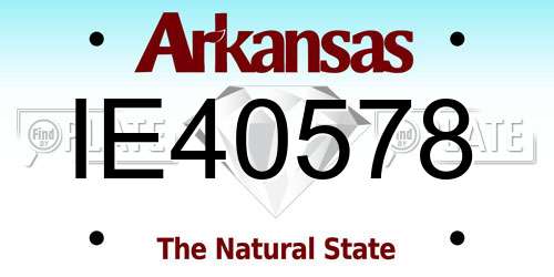 IE40578 Arkansas License Plate
