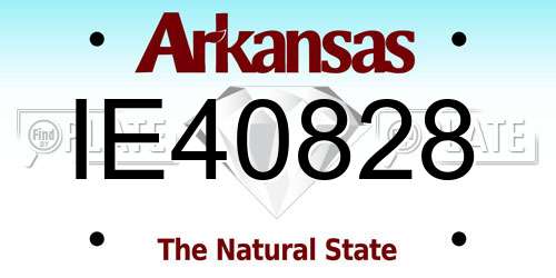 IE40828 Arkansas License Plate
