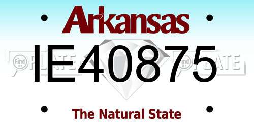 IE40875 Arkansas License Plate