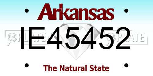 IE45452 Arkansas License Plate