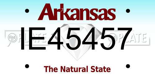 IE45457 Arkansas License Plate