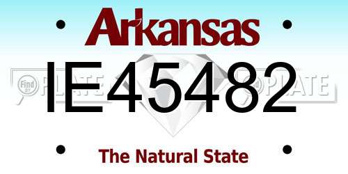 IE45482 Arkansas License Plate