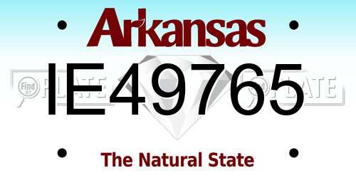 IE49765 Arkansas License Plate