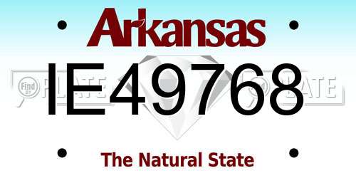 IE49768 Arkansas License Plate