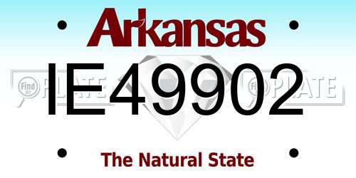 IE49902 Arkansas License Plate