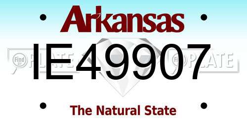 IE49907 Arkansas License Plate
