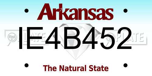 IE4B452 Arkansas License Plate