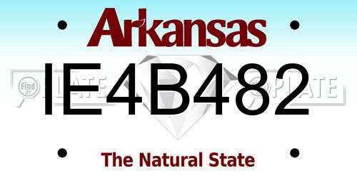 IE4B482 Arkansas License Plate