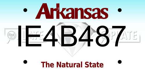 IE4B487 Arkansas License Plate