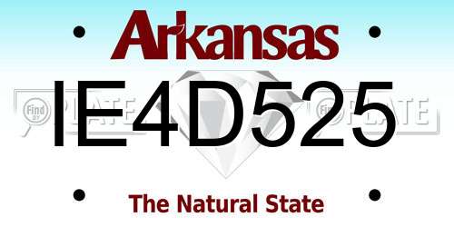 IE4D525 Arkansas License Plate