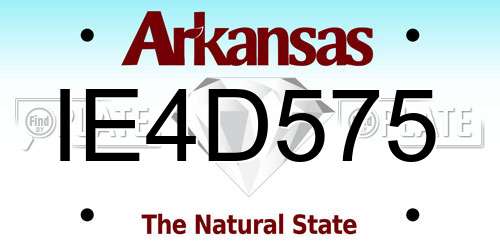 IE4D575 Arkansas License Plate