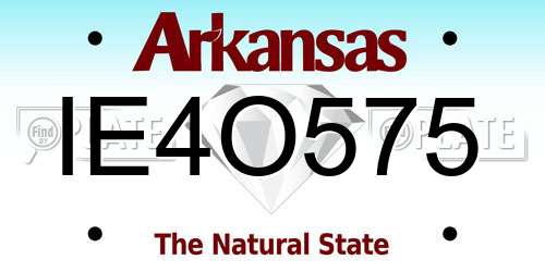 IE4O575 Arkansas License Plate