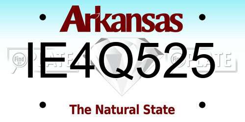 IE4Q525 Arkansas License Plate