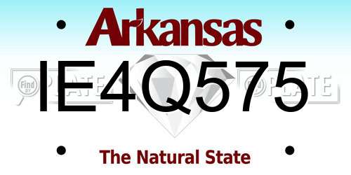 IE4Q575 Arkansas License Plate