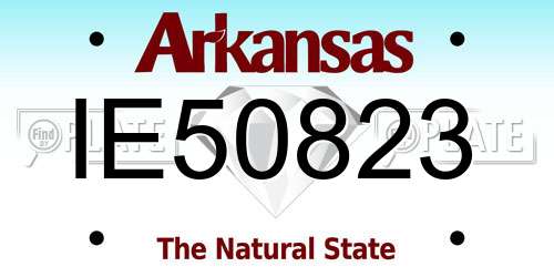 IE50823 Arkansas License Plate
