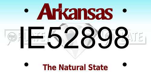 IE52898 Arkansas License Plate